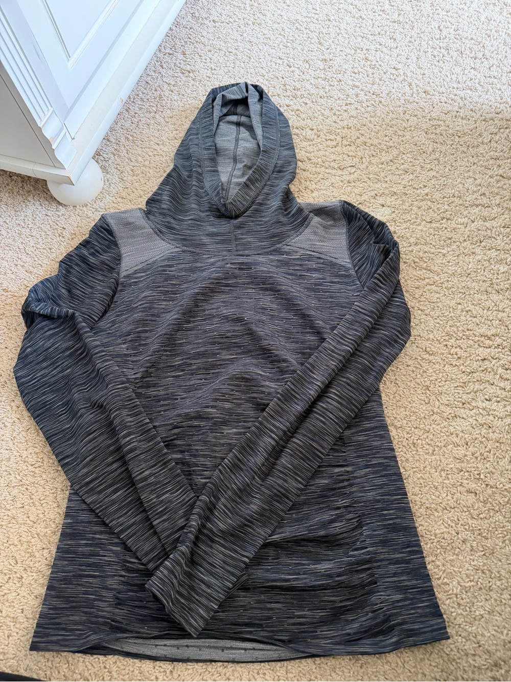 Heathered Gray Hooded Pullover Athleta